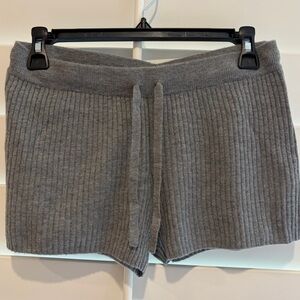 NAKED CASHMERE NWT 100% Cashmere Ribbed Booty Shorts Drawstring NakedCashmere